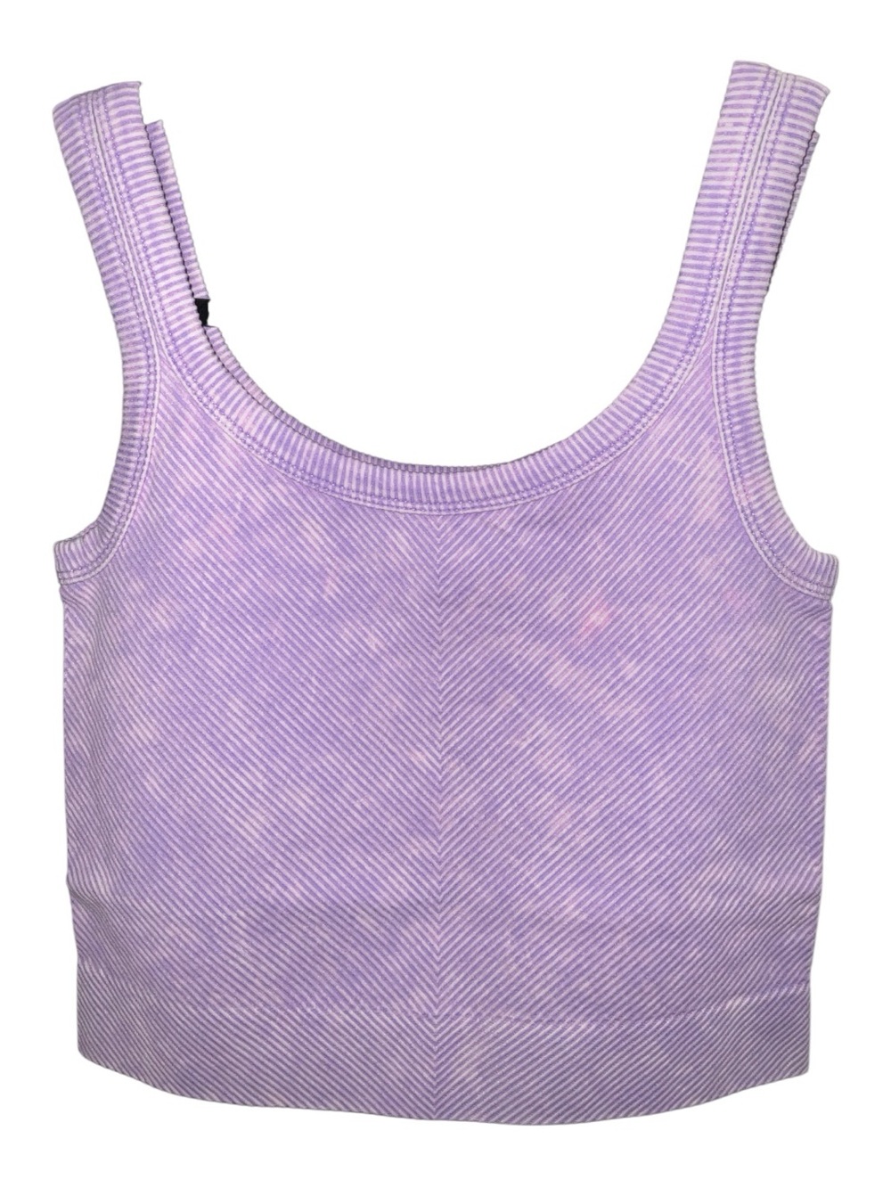 Zenana 2-Pack Ribbed Seamless Crop Tank Bundle NIP L/XL Lavender & Blue A24 - Picture 3 of 6